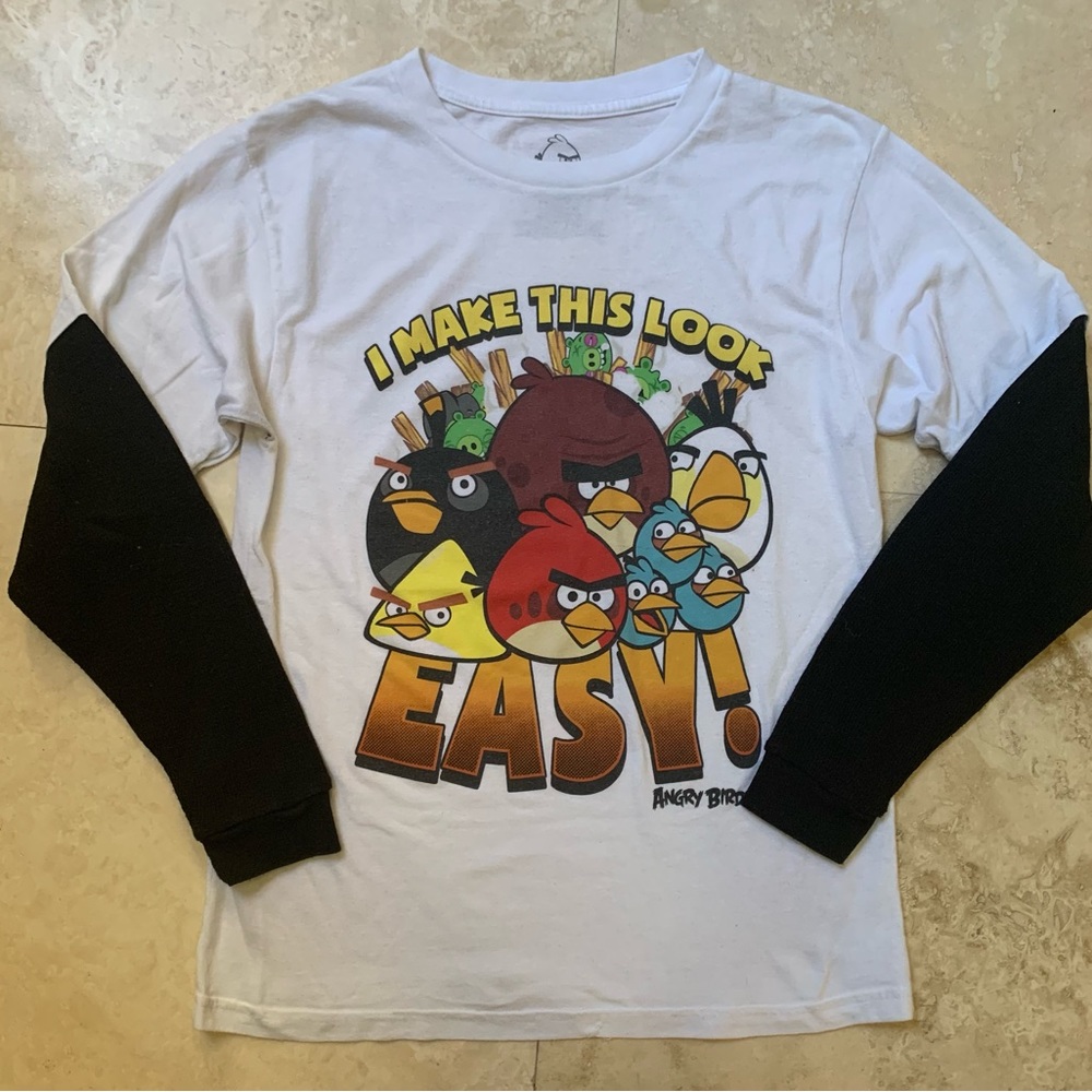 Kids long sleeve Angry Birds shirt size Large (10-12)
